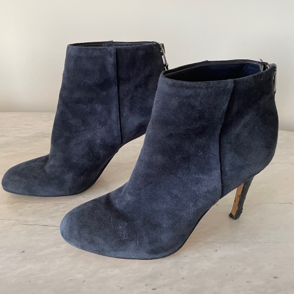 Sam Edelman Blue Suede Booties